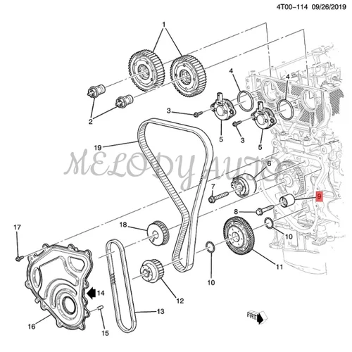Imagen 2 del producto 5 piezas 55486826 25204526 55568974 55587030 Polea guía de correa de distribución para Buick Encore GX Envista