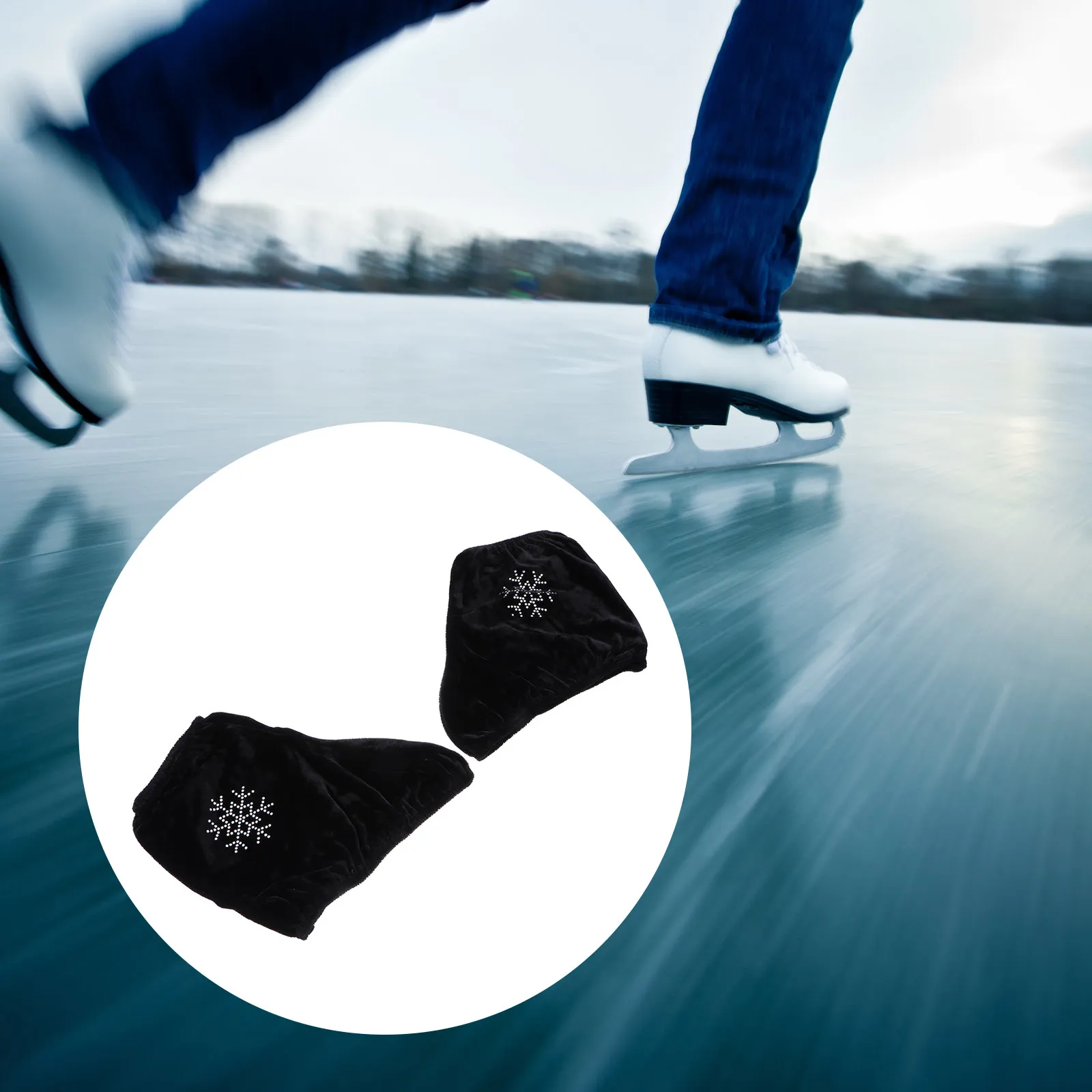 

1Pair Elastic Skate Boot Covers for Hockey Figure Skates Waterproof Protection Wear-Resistant Portable Skating