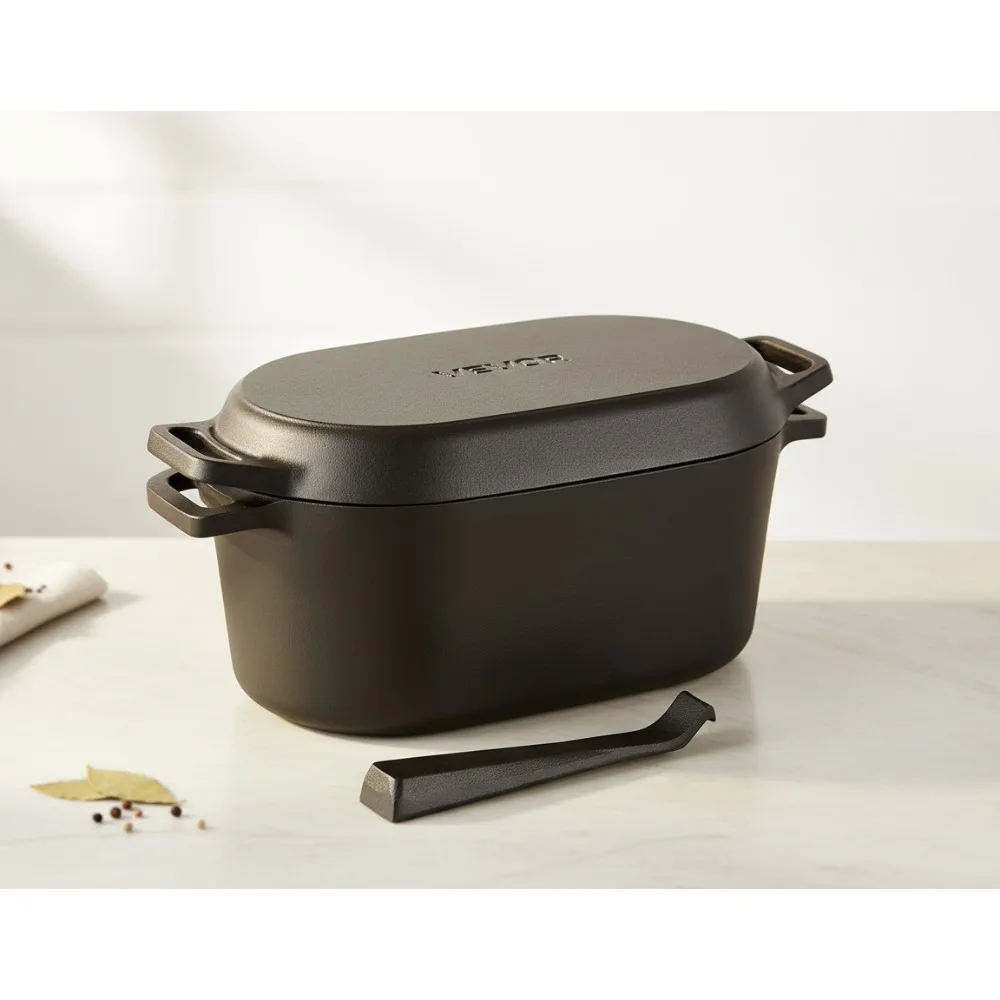 

3.5QT Enameled Cast Iron Dutch Oven with Lid, Heavy-Duty Cookware for Baking, Braising & Roasting