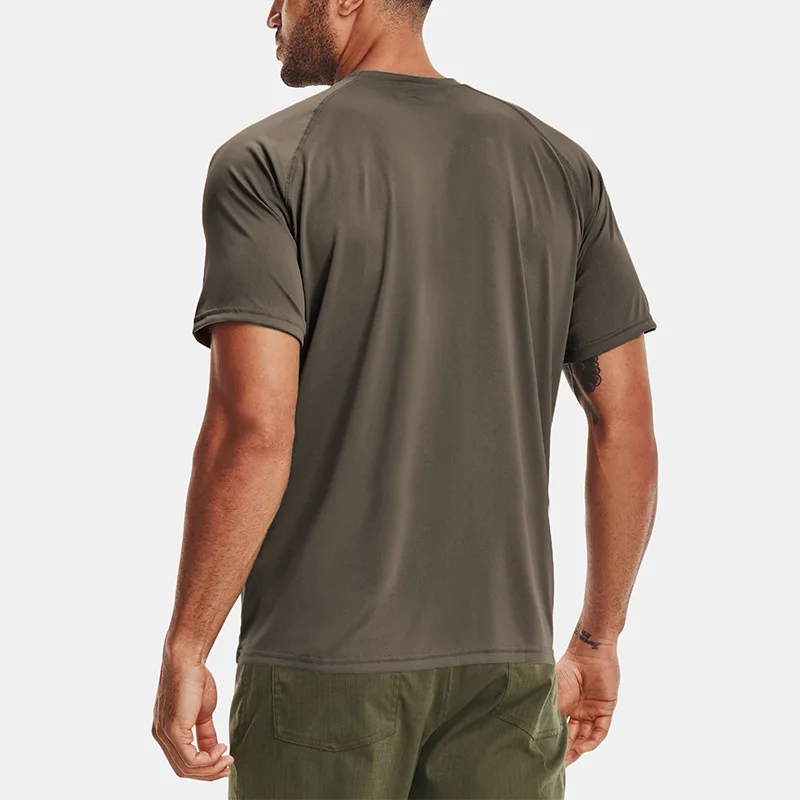 High Performance Muscle Fit Men's Running T-shirts for Running and Training Nylon Spandex Breathable Mesh Cooling UV