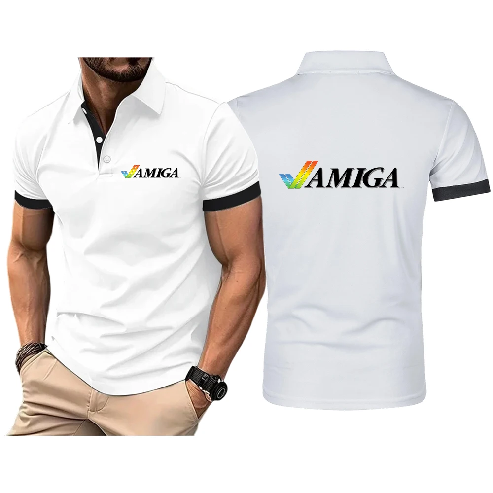 Commodore Amiga Printing 2025 Men's New Summer Fashion Polo Shirts Comfort Short Sleeves Harajuku Casual Sport Top