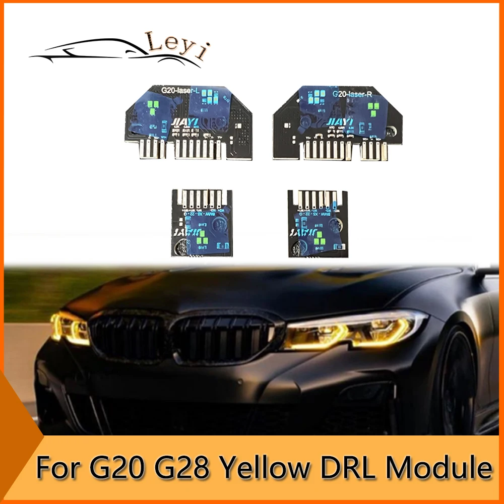 Laser Gold Yellow DRL Module For BMX 3series G20 G21 G28 Daytime Running Lighting Left+right turn Signal width Light Plug Play