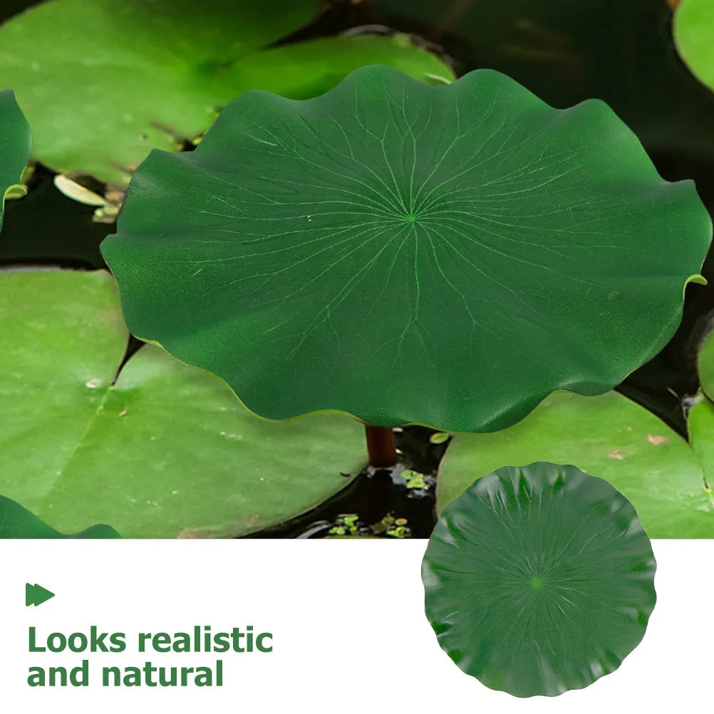 

2pcs Eva Faux Lotus Leaves Pond Decor Artificial Fish Tank Ornaments Simulation Floating Garden Decoration Home Photo Props