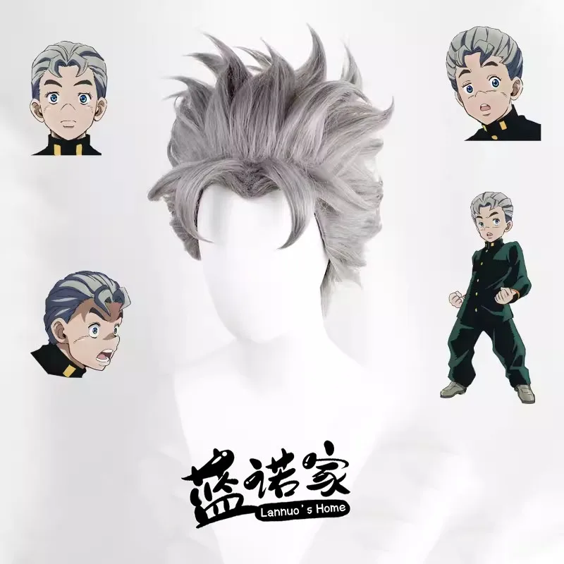 

Anime JOJO Koichi Hirose Cos Cosplay Wig Halloween Carnival Party Props Synthetic Hair Heat Resistant Fiber + Wig Cap