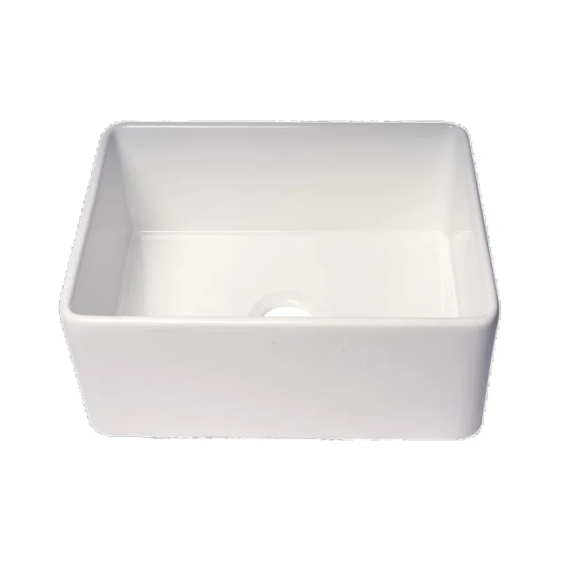 24-Inch 30-inch modern white kitchen ceramic sink with straight edge embedded in sink sink, sink fire mud