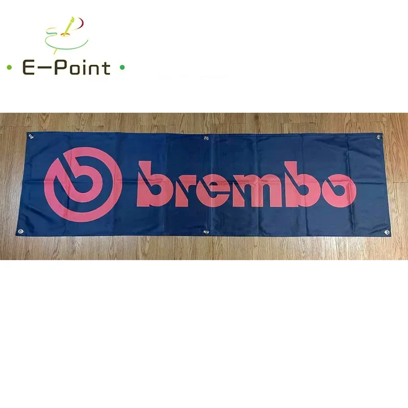 130G 150D Material Itlay Brembo Racing Car Banner 1.5ft*5ft (45*150cm) Size for Home Flag Banner Indoor Outdoor Decor yhx007