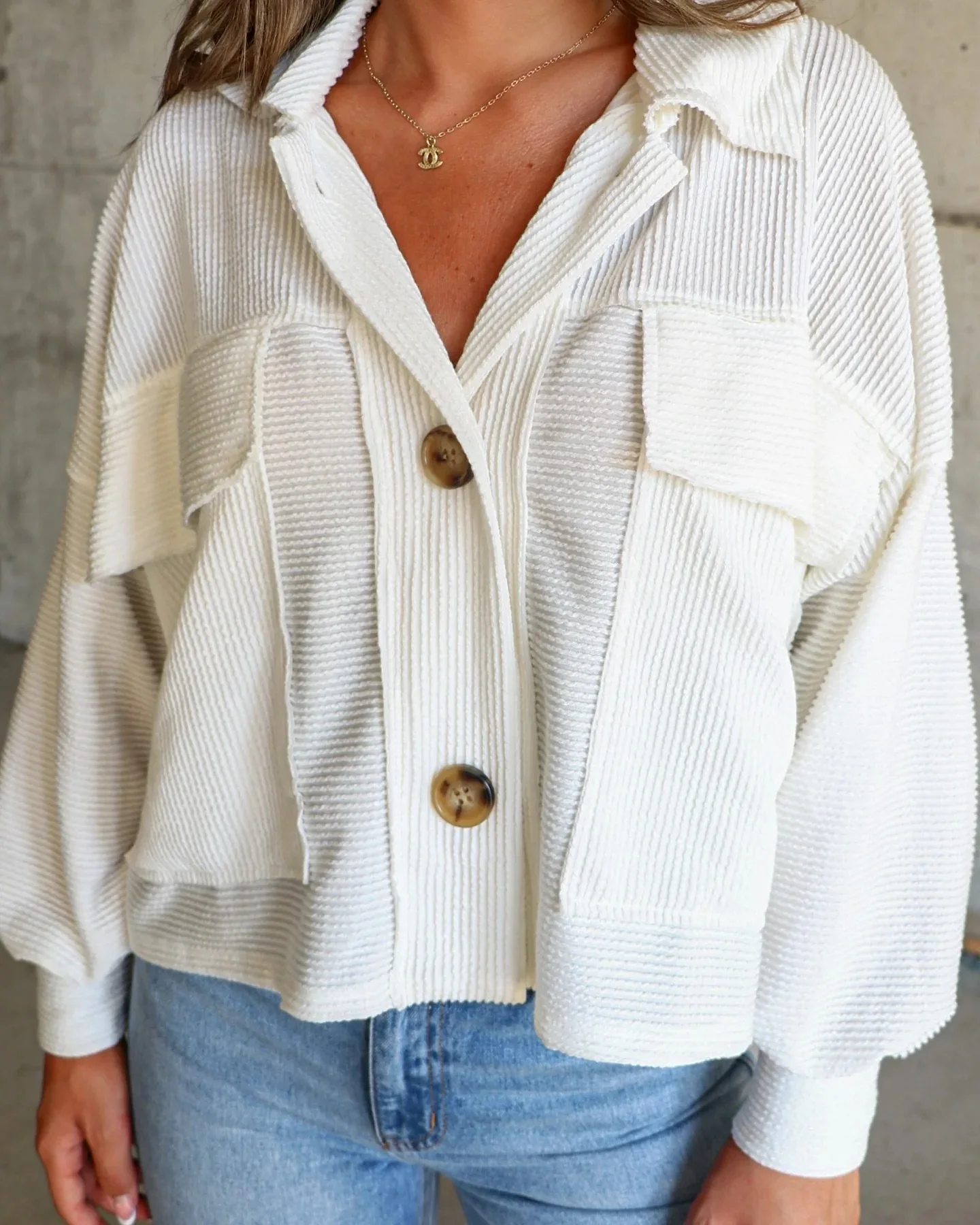 25 Autumn/Winter Women's Short Casual Pit Strip Single Breasted Long Sleeved Coat For Women -23147