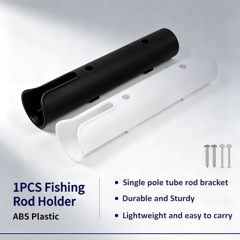ABS Plastic Portable Lightweight Fishing Rod Holder with Tube Mount Bracket Socket for Marine Yacht Boat Hardware Accessories
