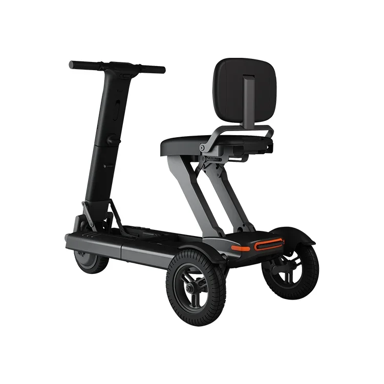 

3 Wheels Foldable Lightweight Mobility Scooter Portable Travel Vehicle Safe Stable Transport Tool For Elderly