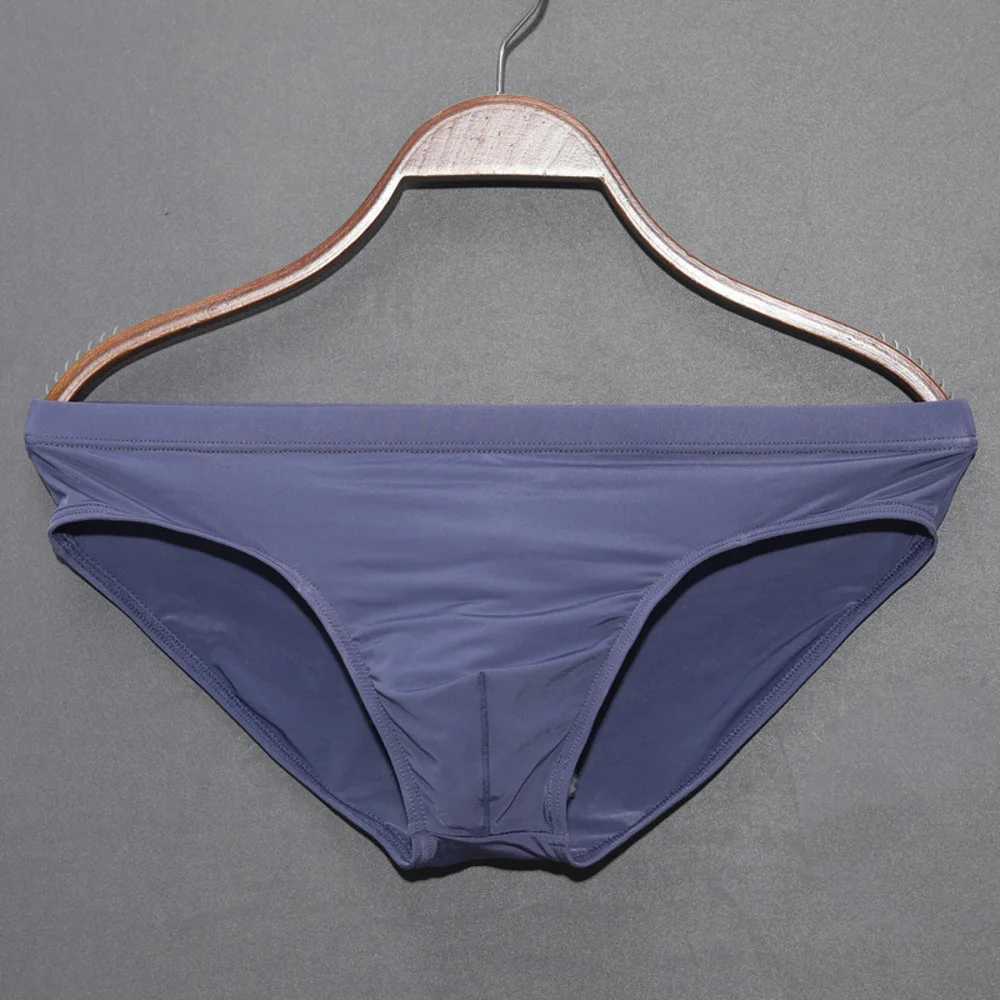 Men's Ice Silk Breathable Briefs Skin Friendly Lingerie Transparent Triangle Pants Mens Sexy Underwear Stretch Male Sexy Panties