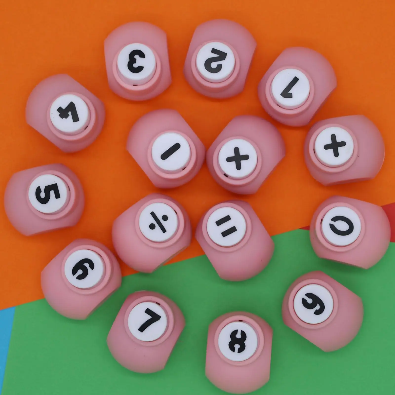 15pcs Number Punch Set, Craft Punches for Digital Game,  Numbers 0-9, Math Symbols Add, Subtract, Multiply, Divide and Equals