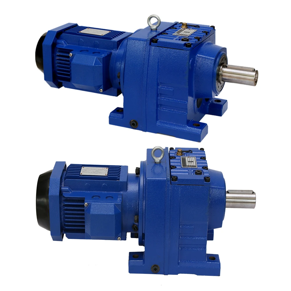 for R Series ODM Inline Coaxial Helical Worm Gear Speed Reducer High-Strength Cast Iron Housing Gear Motor Gearbox Speed Reducer