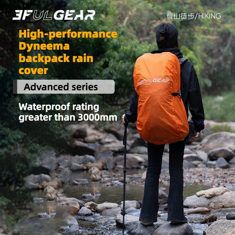 3F UL GEAR Waterproof Reflective Backpack Rain Cover 20-85L Outdoor Camping Hiking Dust Protection Cover