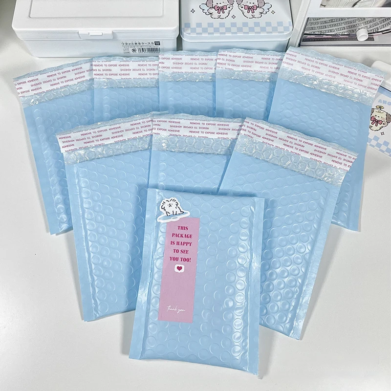 10pcs Self Adhesive Pink Purple Blue Package Express Bags Thicked Express Package Bag Colorful Bubble Envelope Bag