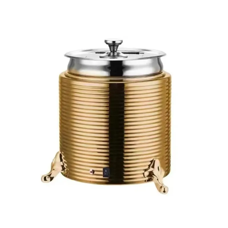 Self-service container restaurant stew pot stainless steel electric heating cooking pot large capacity soup warmer
