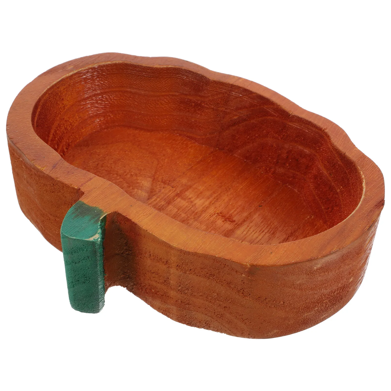 

Pumpkin Wooden Bowl Natural Handcrafted Fruit Salad Tray Kitchen Countertop Decor Snack Organizer Vegetable Serving Bowl