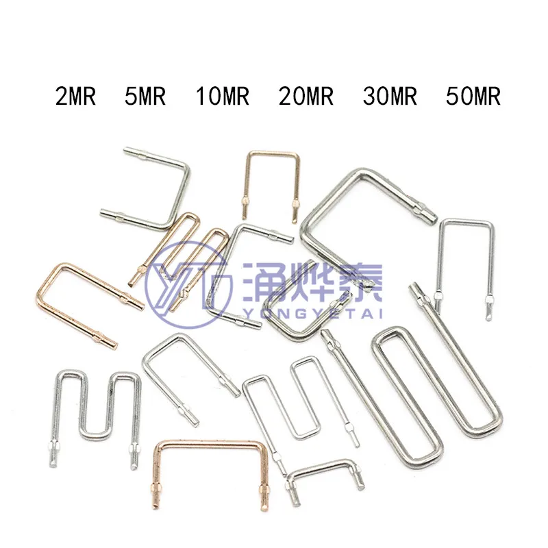 YYT 10PCS Constantan wire sampling resistor 2mR/5mR/6mR/20mR/10mR/30mR/50mR/100mRdiameter 1.0/1.2/1.5mm