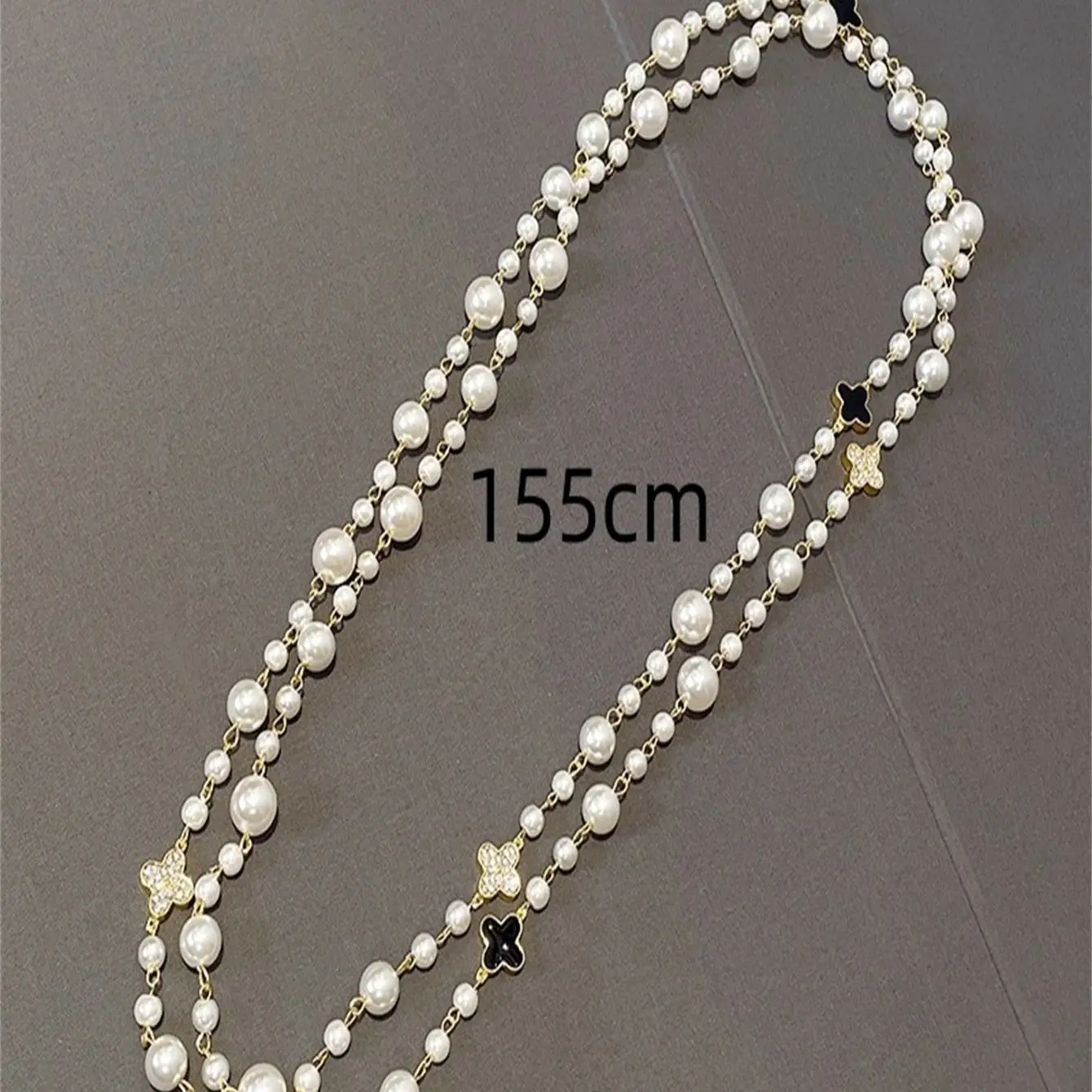 1 elegant and luxurious necklace in the shape of pearl and clover, a must-have necklace for women\'s fashion, vacation, tourism,