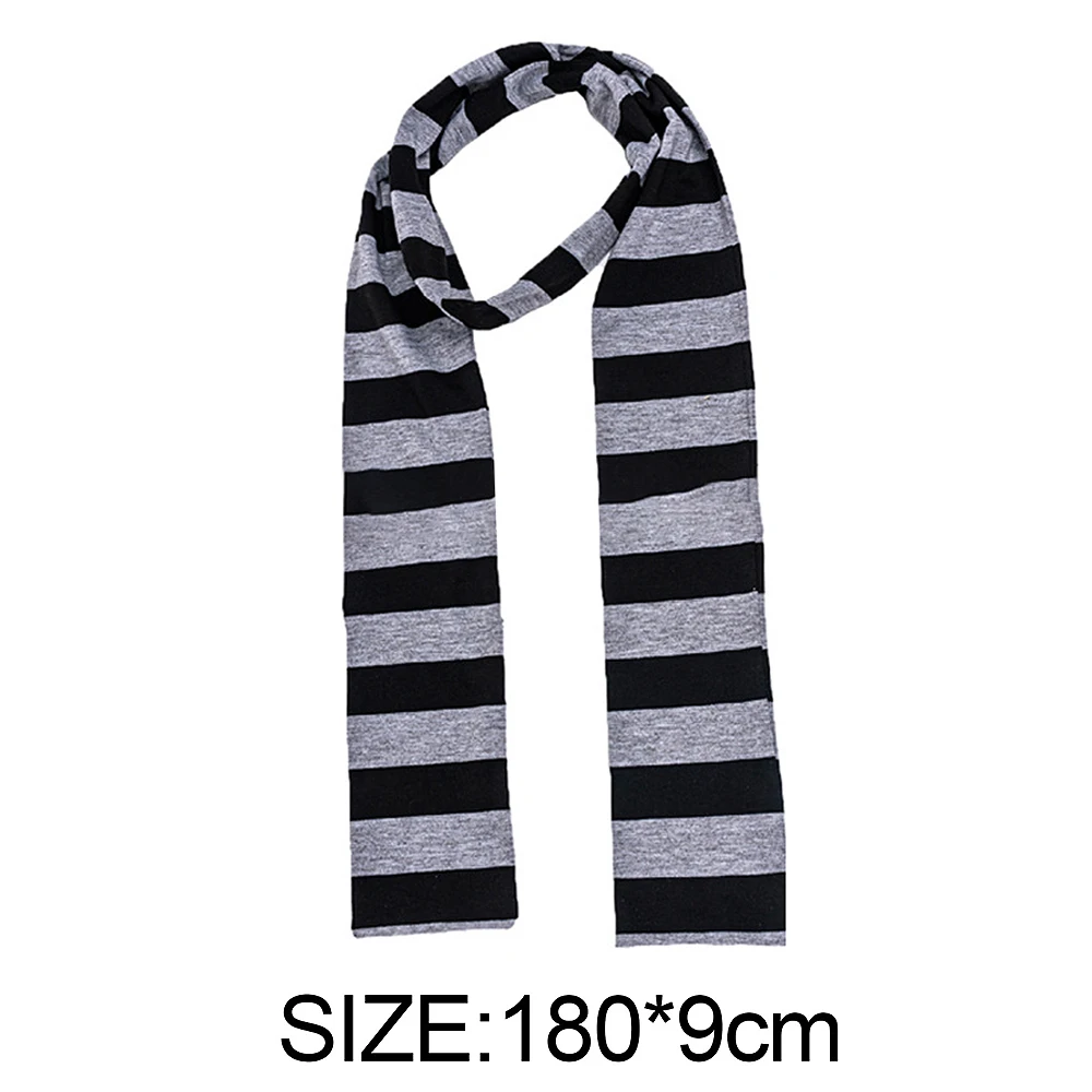 Despicable Me Gru Cos Kits Black Gray Striped Scarf Bald Cap Halloween Costume Accessories Fake Nose Cosplay Set for Men