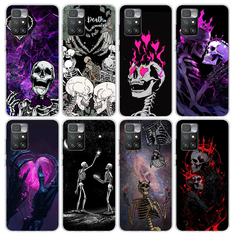 Anatomy Skeleton Heart Lovey Kiss Phone Case For Xiaomi Redmi 12 12C 10A 10C 10 9A 9C 9T 9 8 8A 7 7A 6 6A K40 K20 Pro S2 Soft TP