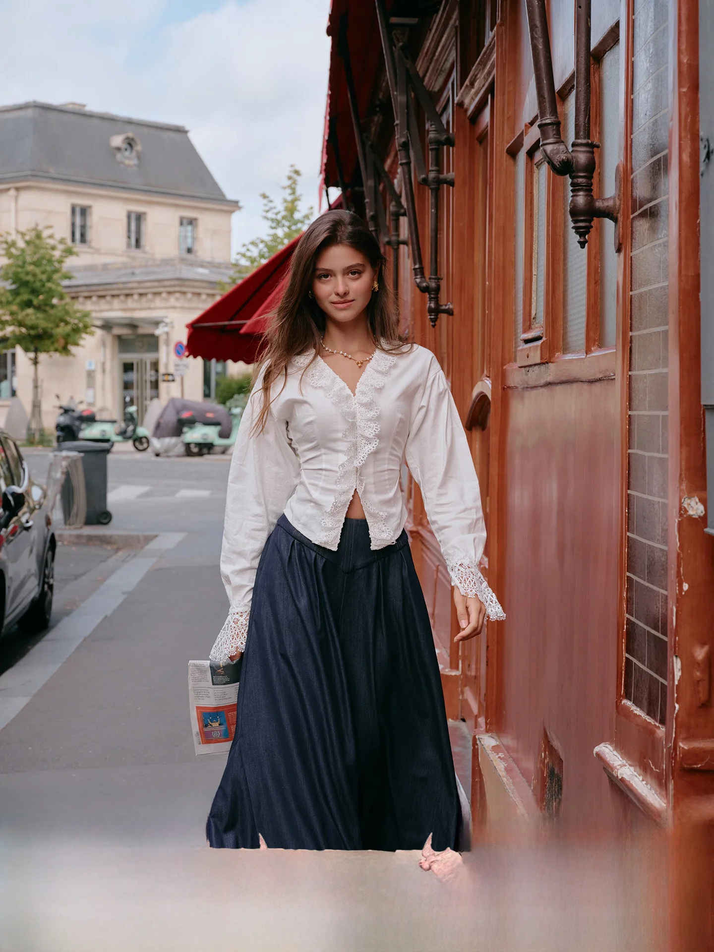 

LaceMade Long Sve Pure Color Commute Sle Женский дизайн с рюшами Casual Busin Faion Дышащий тонкий материал