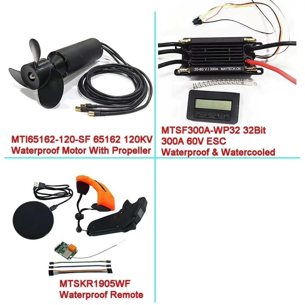 DIY Electric Foil Kit Waterproof Underwater Motor Remote Control