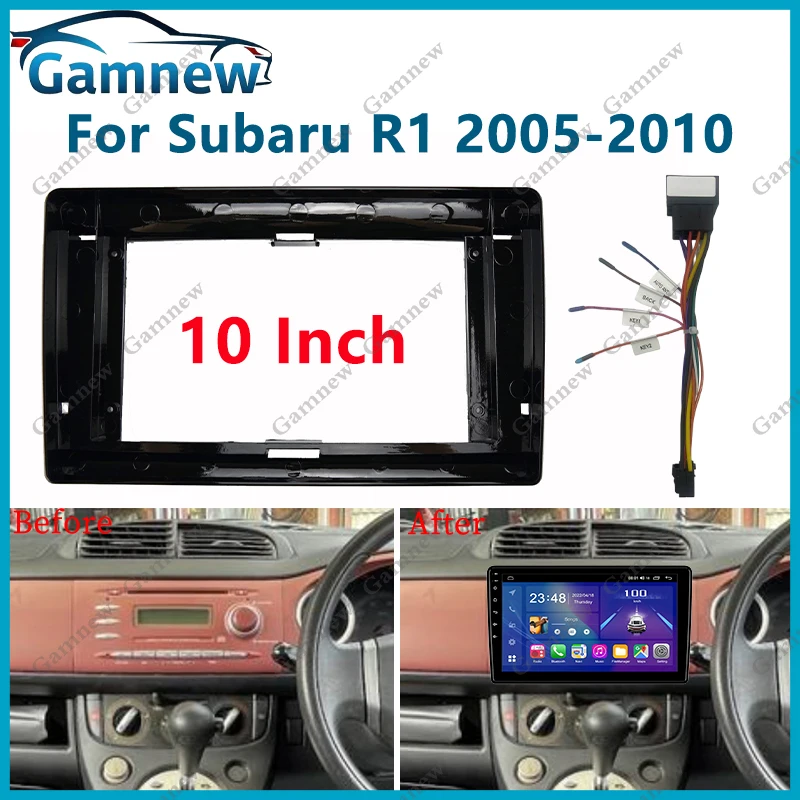 

10 Inch Car Frame Fascia Adapter Android Radio Dash Fitting Panel Kit For Subaru R1 2005-2010