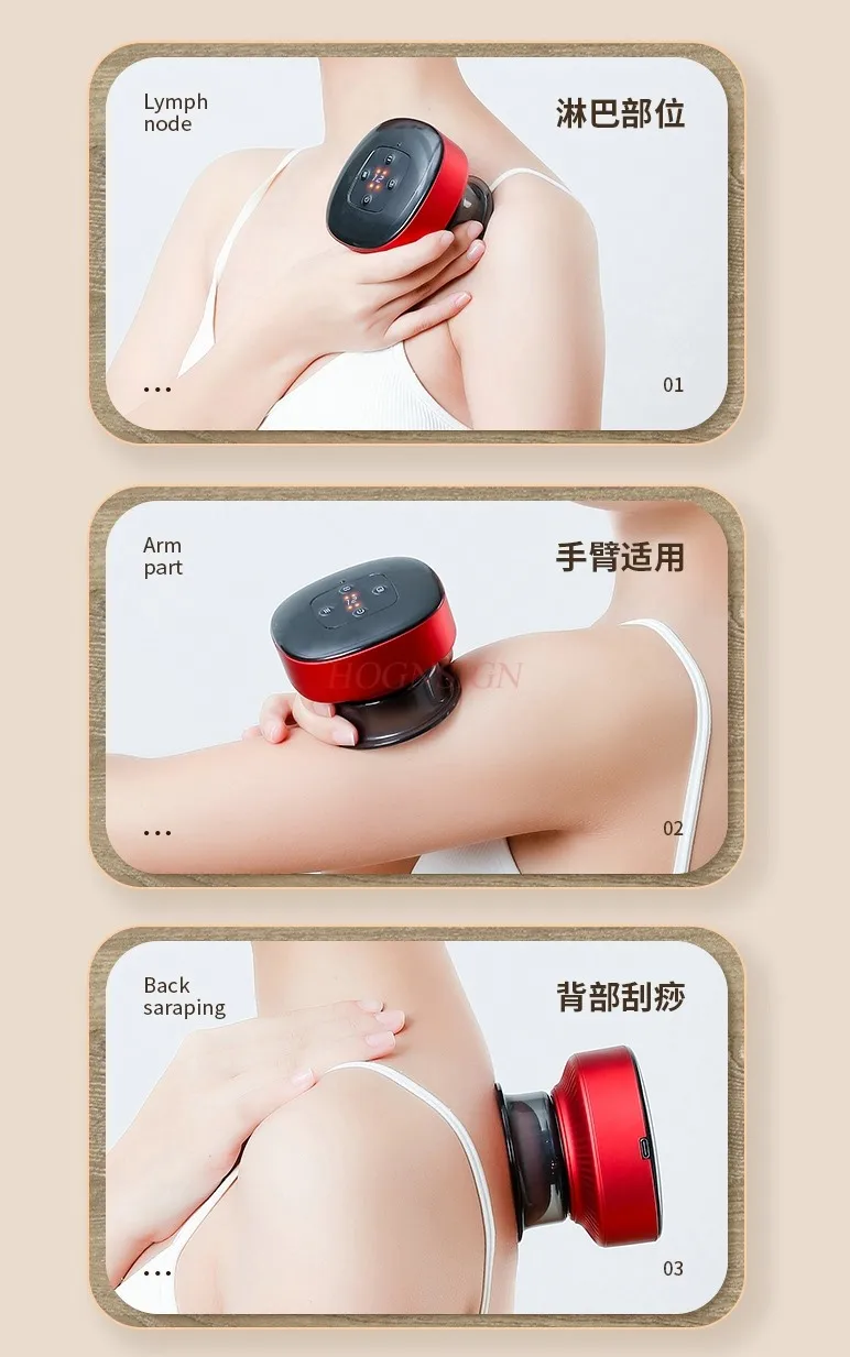 4-in-1 Smart Cupping Therapy Set, Dynamic Cupping Machine Cupping Device Cellulite Massager with Red Light Therapy | Electric