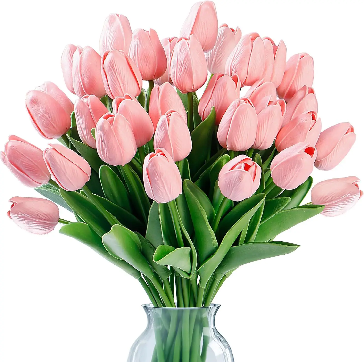 

Fake Flowers Tulips Artificial Flower 30pcs Real Touch PU 13" for Spring Easter Home Kitchen Wedding Bouquet Bulk Mother's Gift