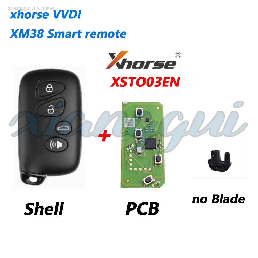 XHORSE VVDI XM38 Smart Remote Key XSTO03EN Global Version Programming 4D 8A 4A Chip Car Key Fob Compatible for Lexus for Toyota