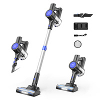 INSE Cordless Vacuum Cleaner, 235W Brushless Motor, 40Min Runtime, 6 in 1 Lightweight Bagless Vacuum for Household Cleaning