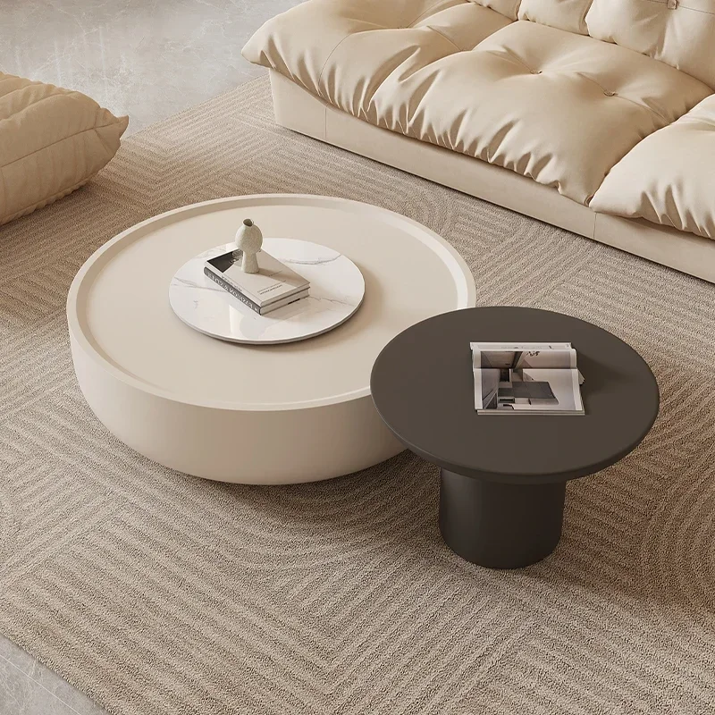 State subsidy telescopic  cabinet coffee table combination Internet celebrity creative cream wind round modern simple