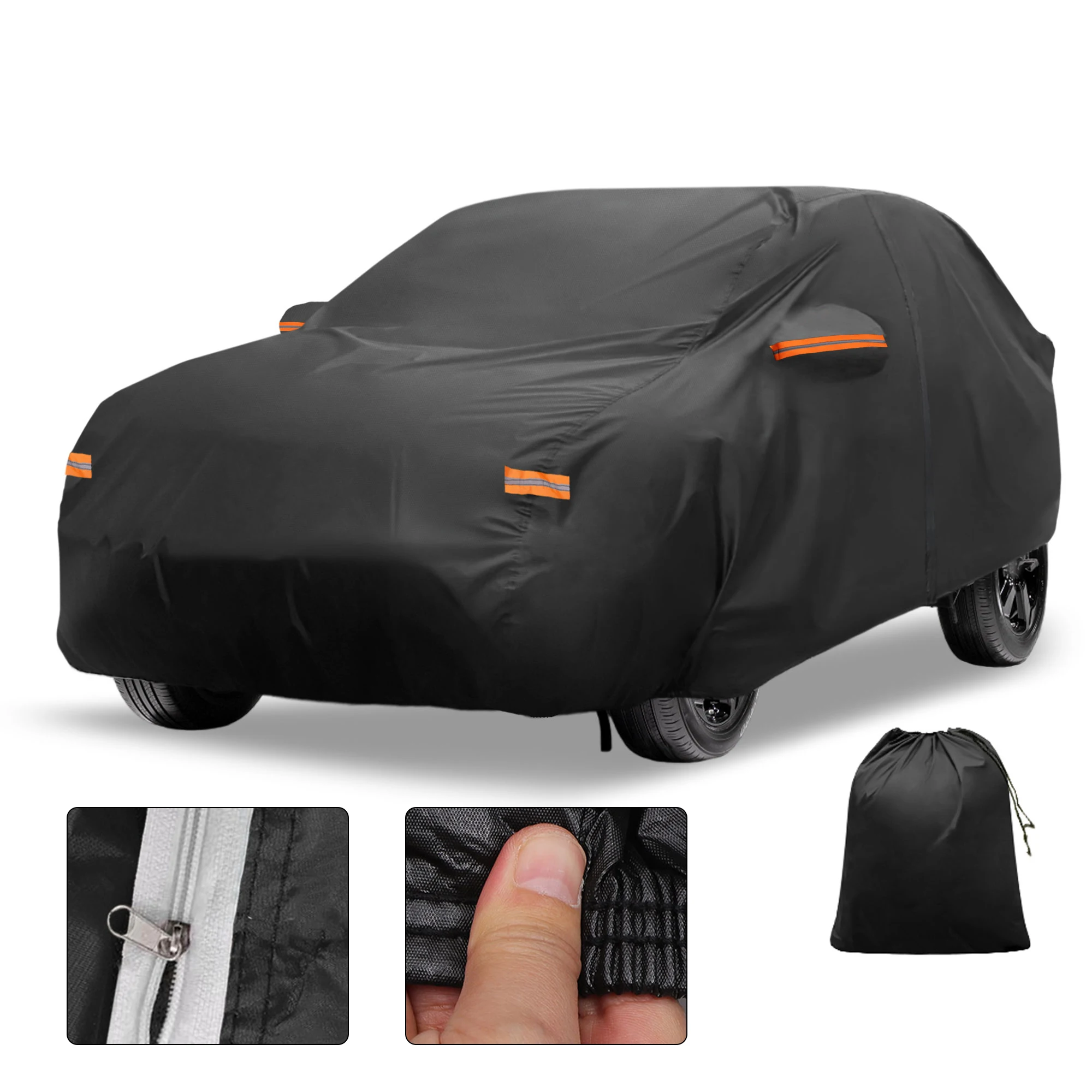 

Автомобильный чехол Motoforti, уличный водонепроницаемый чехол от солнца и дождя, защита от града с левой боковой молнией 210D-PU для Acura RDX