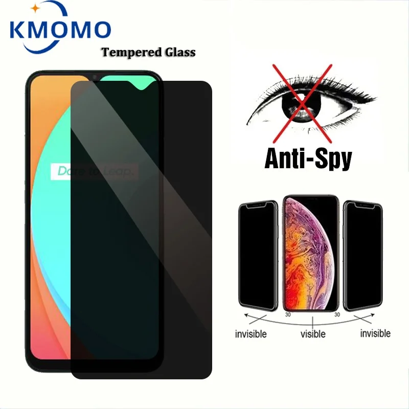 Anti-Spy Privacy Tempered Glass Realme 13 4G 12 + 5G 11 10 Pro 9 Plus 9i 8 8i 7 7i 6 6i 5 5i 5s Private Screen Protector