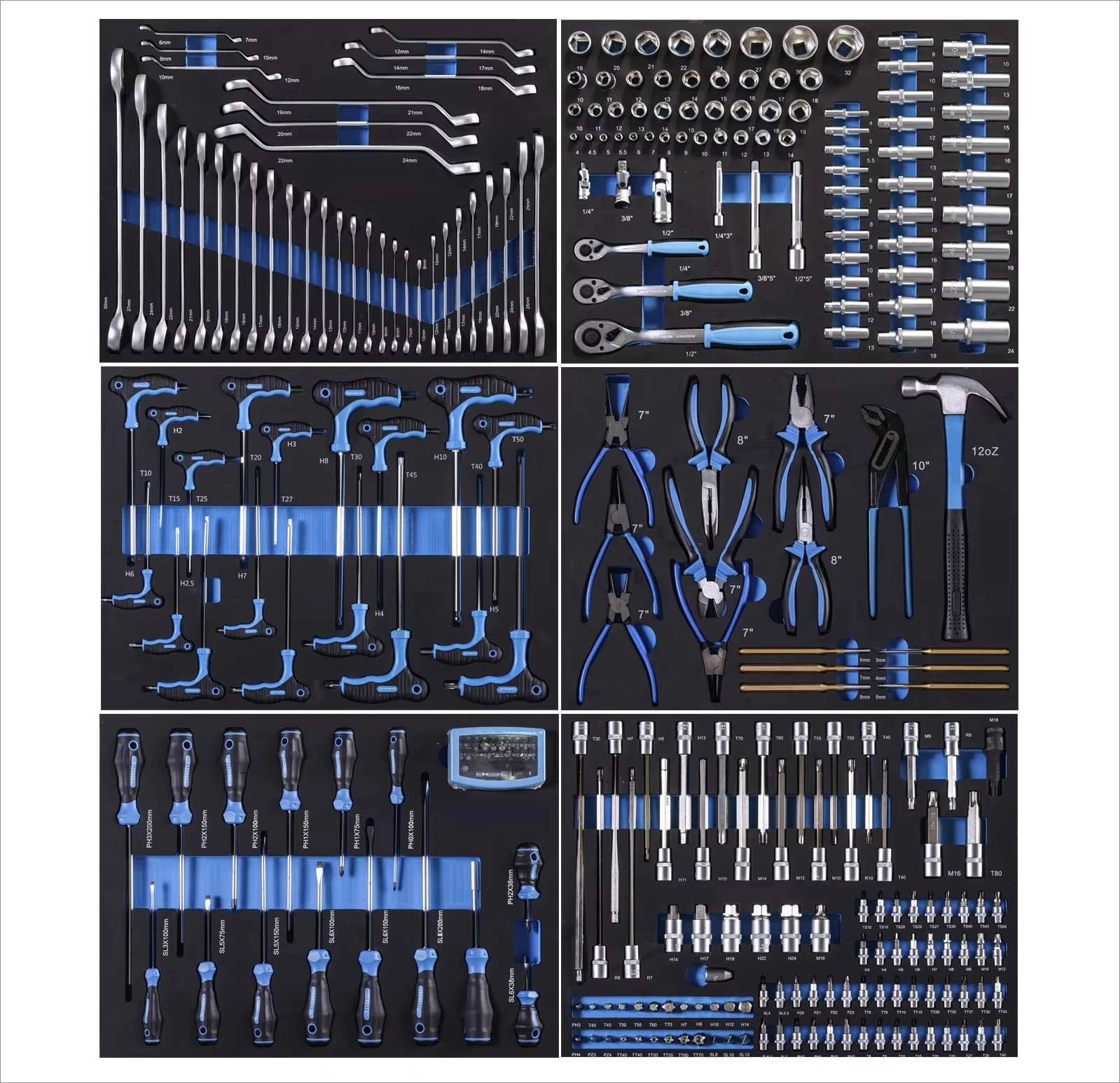 Professional 310pcs CRV Metal Auto Repair Hand Tool Sets for Garage Workshop Household Tool Set in Box