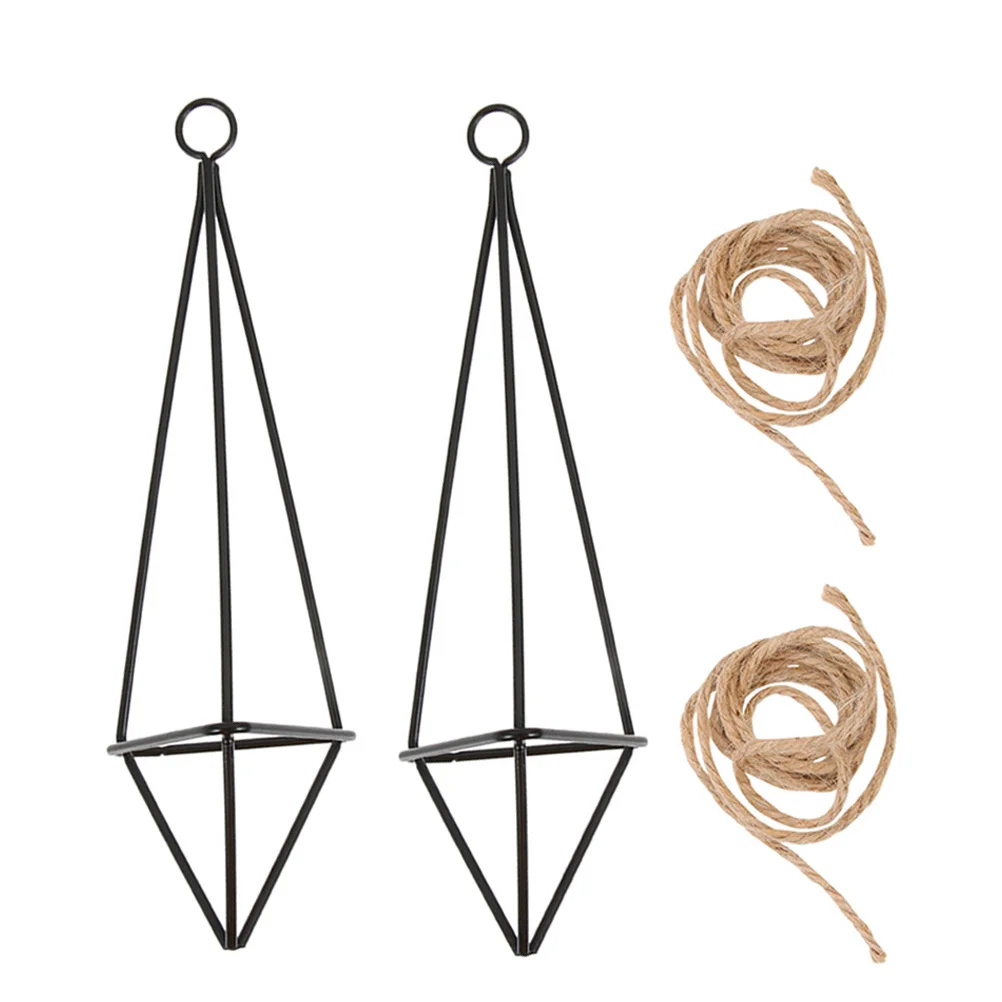 

2Pcs Hanging Iron Air Plant Holders Geometric Planter Racks for Indoor Outdoor Home Office Decorative Plant Display