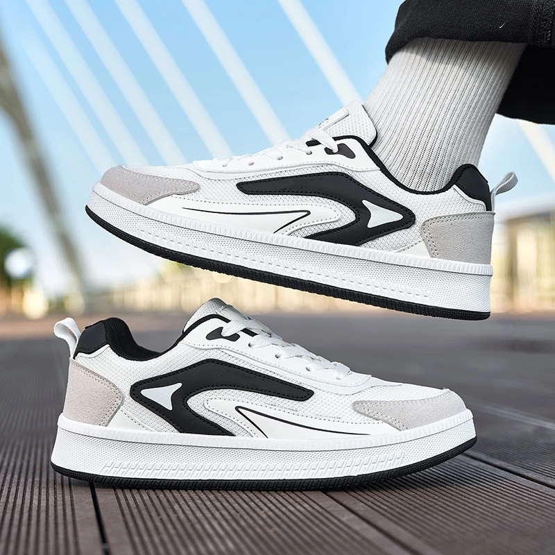 Men Thick Sole Height Boost Mesh Skate Shoes Fall 2026, Breathable Non-slip Durable Daily Casual Sports Sneakers