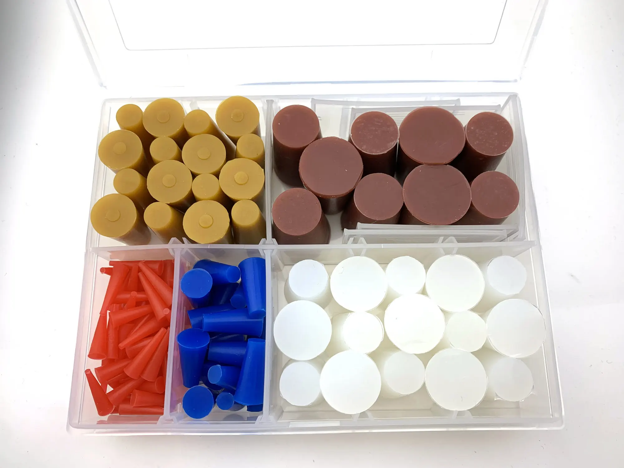 120pc High Temperature Silicone Plug Kit, For Masking, Powder Coating, 2mm-19mm