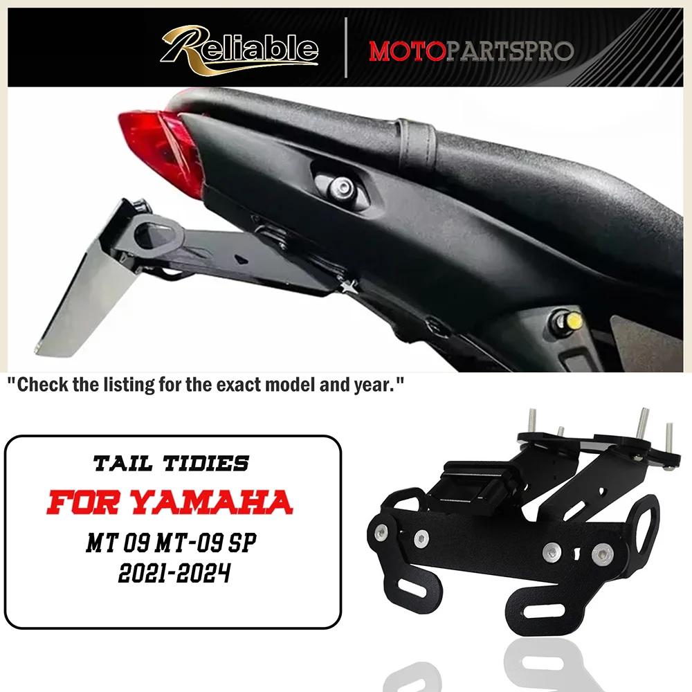 

License Plate Holder Frame Tail Tidy light Rear Fender Registration Bracket FOR YAMAHA MT09 MT 09 MT-09 SP 2021 2022 2022 2023