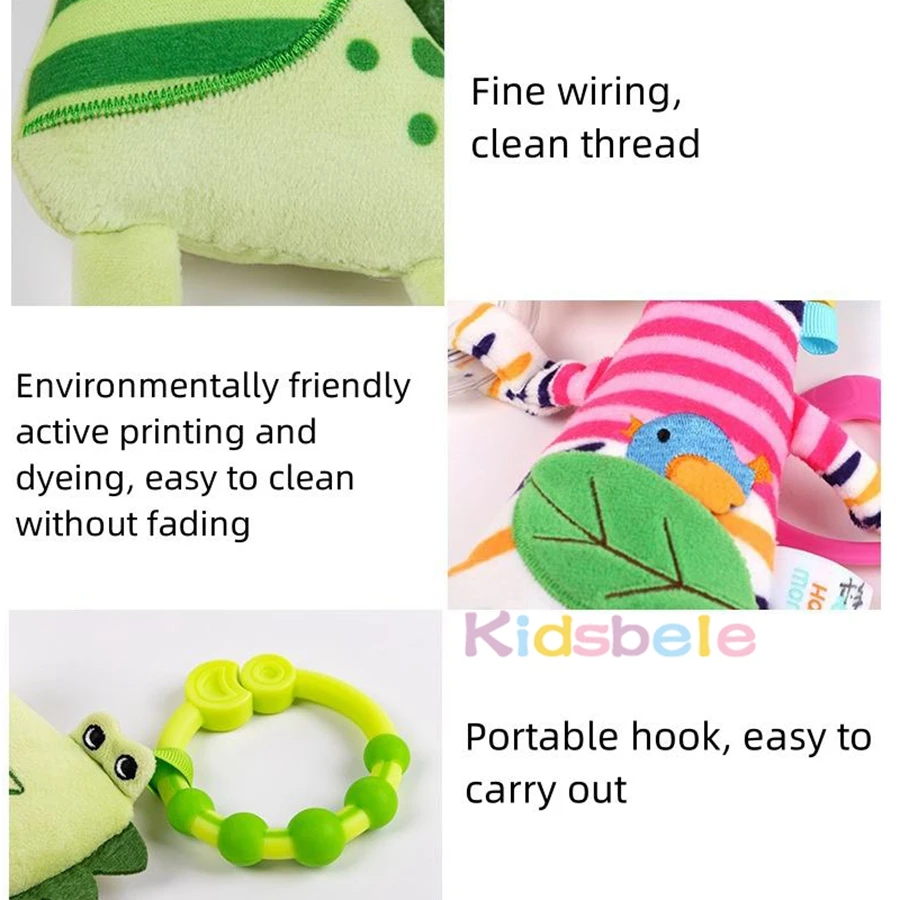 柔らかいぬいぐるみぶら下げガラガラおもちゃ 赤ちゃん用ベビーベッドカーシートおもちゃ 歯固めリング付き |   早期の感覚運動能力を癒すエンターテイメント