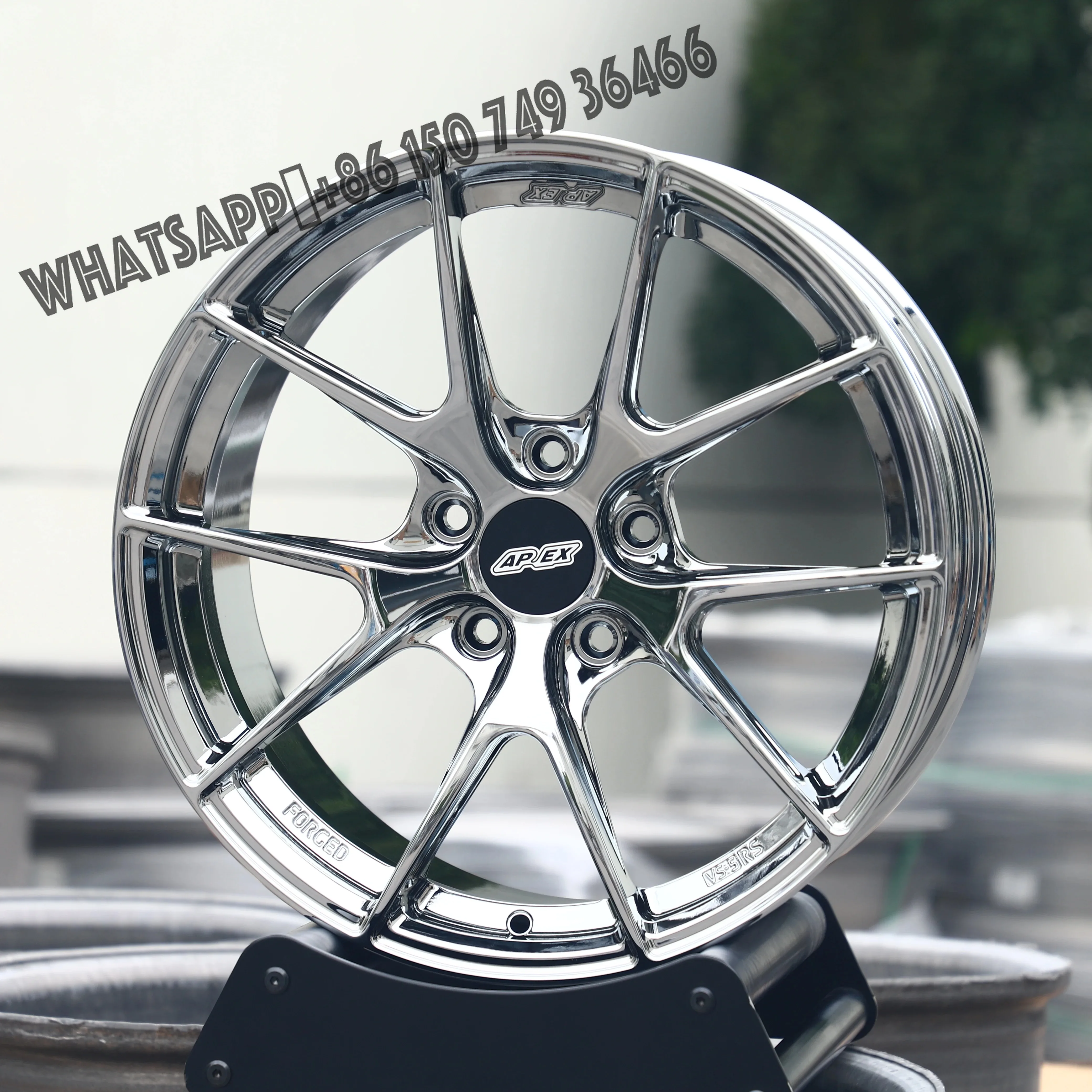 

New VS-5RS Stylish Smoky Grey Aluminum Forged Deep Dish Wheels 5X108 5x112 5x120 5x114.3 Polished Gold Finish MOQ 4 Pieces