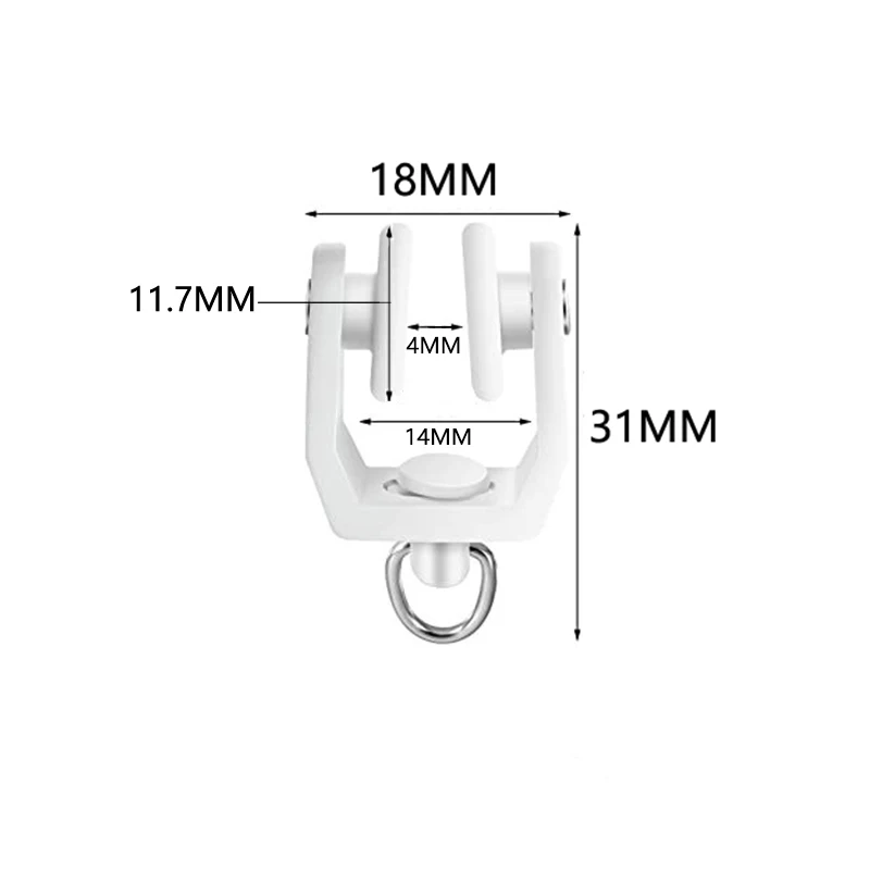 10/20pcs Plastic Flexible Curtain wheel Rollers rail Straight Curved track hanging Hook ring Slider home Hardware accessories