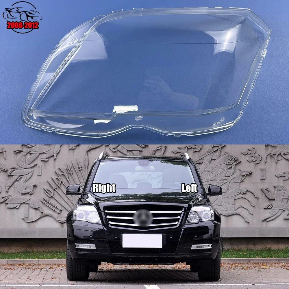

For Mercedes-Benz GLK X204 GLK300 GLK350 2008-2012 Front Headlamp Cover Transparent PC Lampshade Headlight Shell Lens Plexiglass