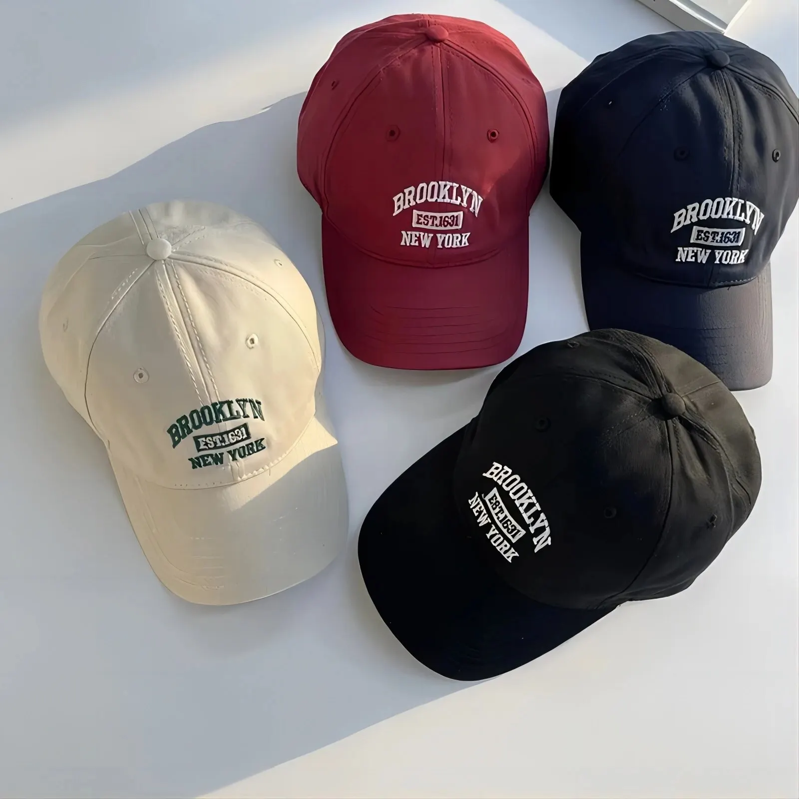 Moda mężczyzna kobiet BROOKLYN Baseball bawełniana regulowana czapka typu snapback haft damska czapka Hip Hop Outdoor Casual kapelusze