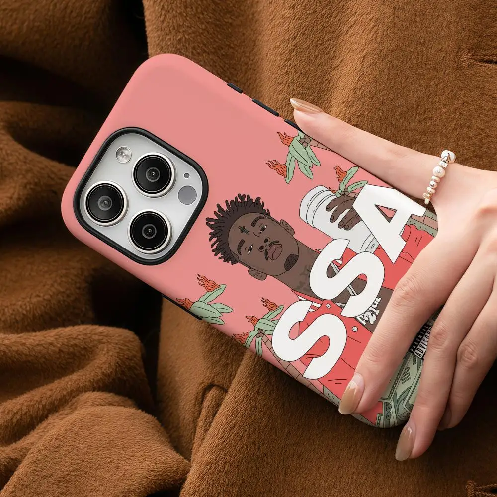 Чехол для телефона 21 Savage Issa Album для iPhone 17, 16, 15, 14, 13, 12 Pro Max Plus, глянцевый HD, двухслойная жидкая задняя пленка, твердый корпус