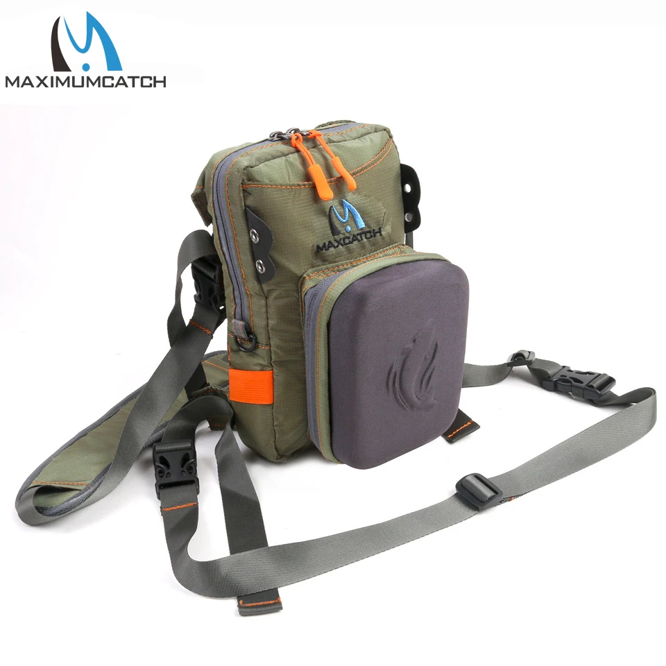 Maximumcatch Fly Fishing Tackle Bag Chest Bag Waist Pack with Molded Fly Bench Chest pack Fishing Pack