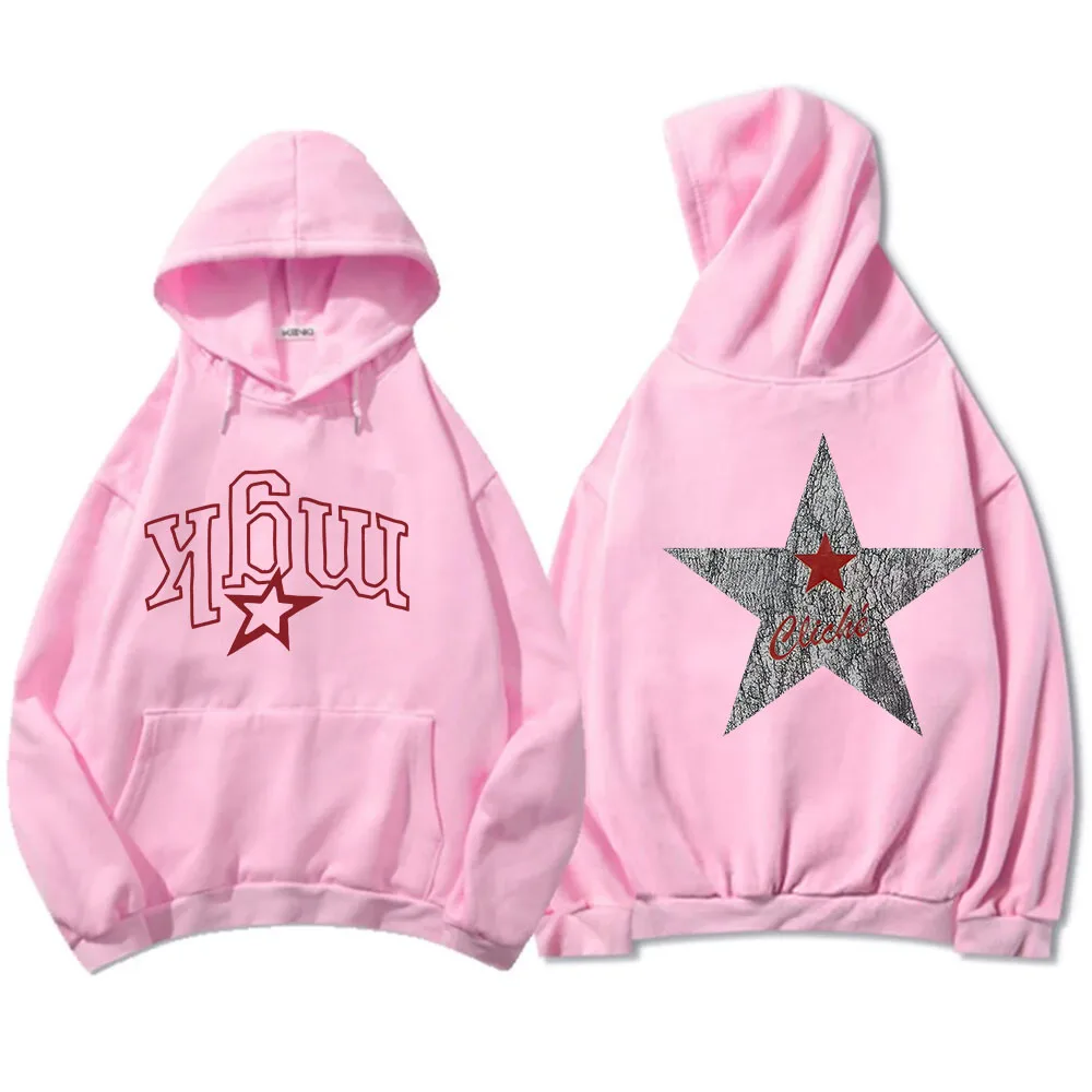 2025 ألبوم Lost Americana هوديس رشاش كيلي Mgk بلوزات طويلة الأكمام عادية الجرونج الشارع الشهير للجنسين الرجال هوديي طباعة