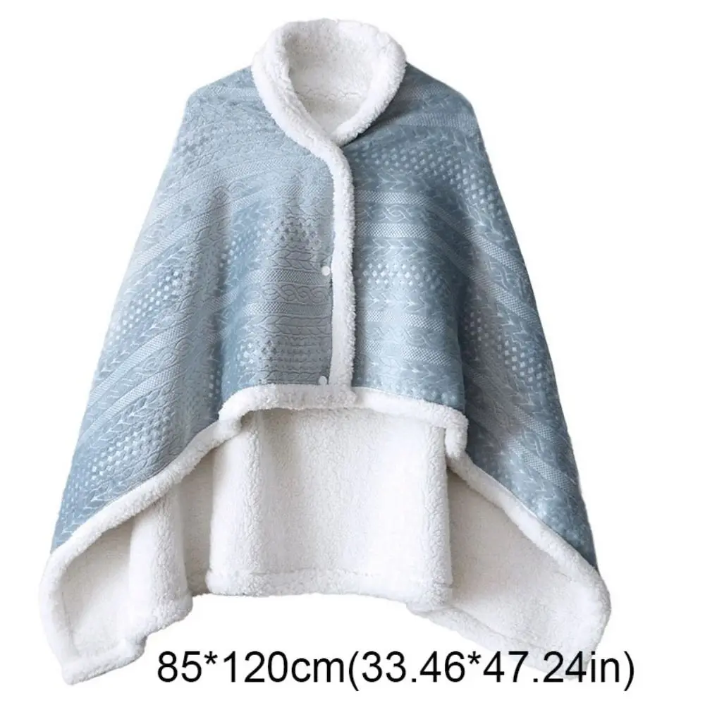 لينة مزدوجة الطبقات الفانيلا بطانية شال رشاقته الدافئة الدافئة شال مع أزرار عباءة المرأة وشاح السفر