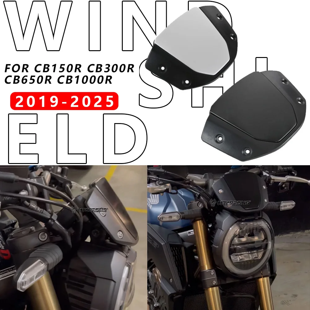 

MTKRACING for HONDA CB650R 2019-2023 Front Wind Deflector Protector Visor Screen CB 650 R Motorcycle Sports Windshield