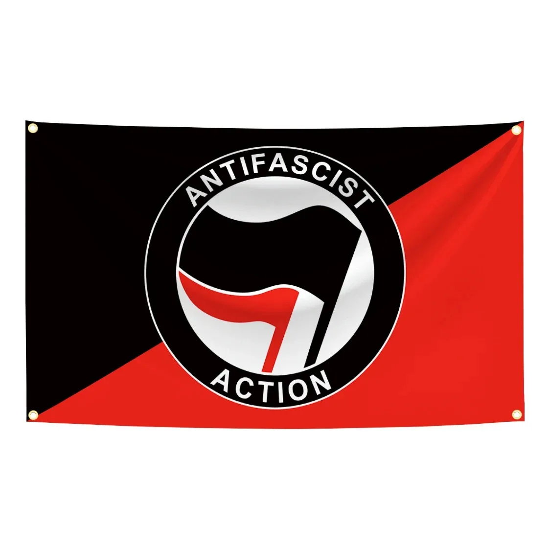 Antifascist Action Flag Tapestry Polyester Digital Printing Banner for Garage Wall Art Out Door Decoration
